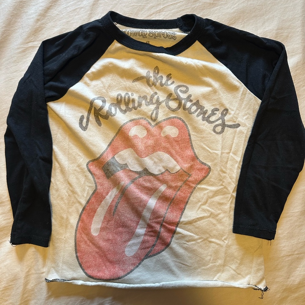 Rowdy Sprout Rolling Stones Kids Raglan Tee